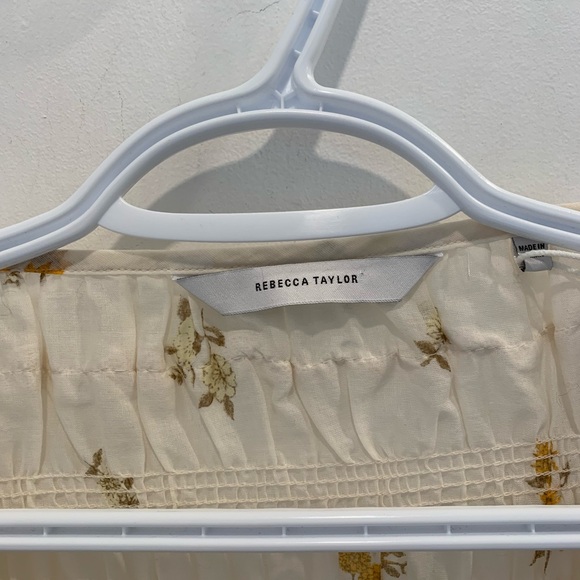 NWT Rebecca Taylor Marigold Fleur Ines Smocked Blouse. Size Small - Picture 6 of 8